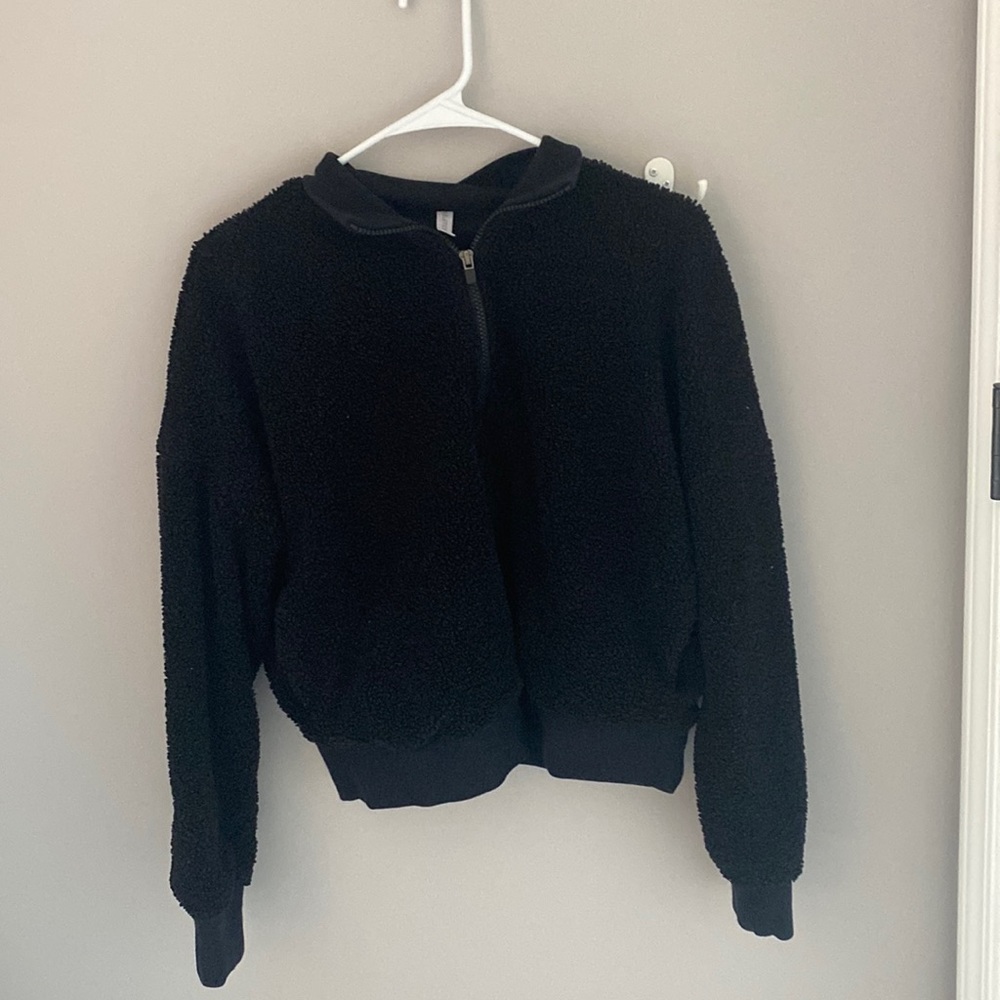 Fabletics Sherpa quarter zip top
